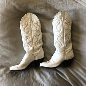 Vintage White Cowgirl Abilene boots